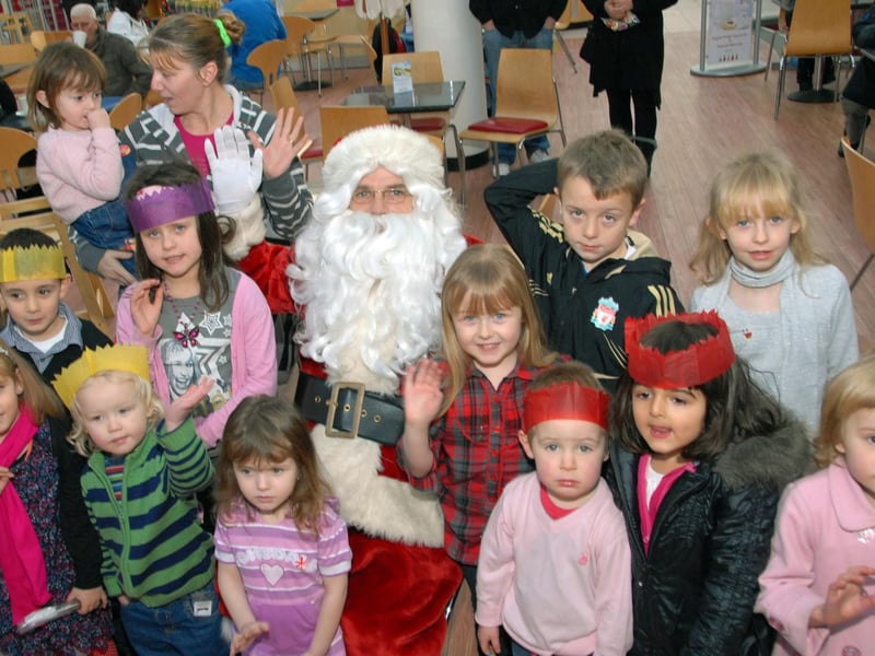 2010. Twenty one local youngsters joined Santa for a special breakfast on at Sutton's Idlewells Centre, 14 years ago.