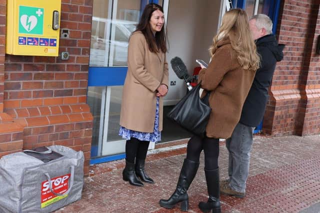 Liz Barrett, OBE, DL, Principal for ATTFE College is interviewed by BBC TV about the colleges initiative.