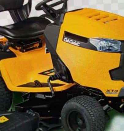 Clipstone Parish Council has had a yellow  Cadet Cub drive-on mower and other gardening equipment stolen from its container storage near Clipstone Cemetery. Have you seen the mower or have any information about the theft?