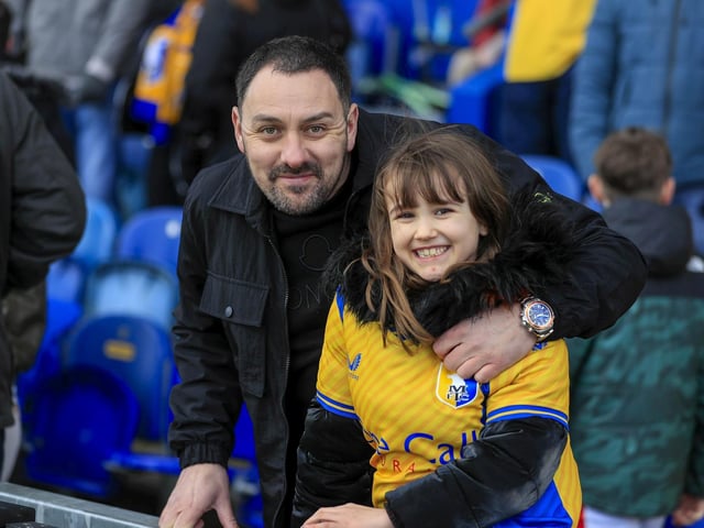 Mansfield Town fans ahead of kick-off at the weekend.