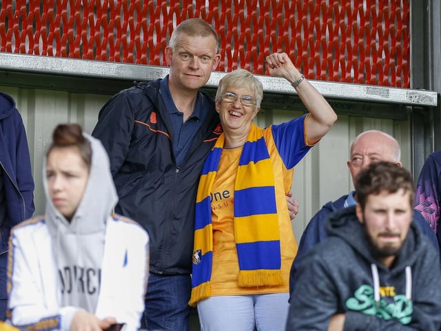 Some of the Mansfield Town fans at Salford.