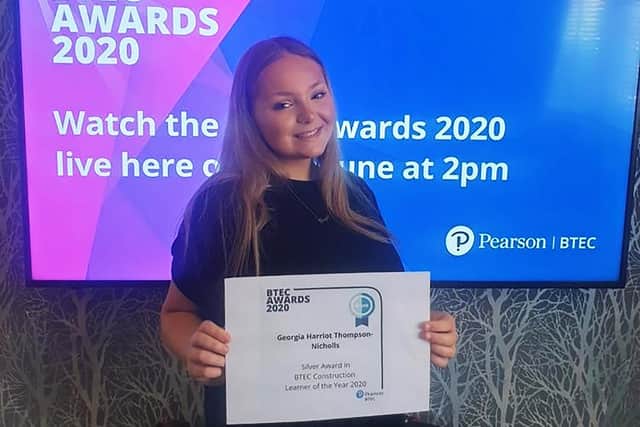 Georgia Thompson-Nicholls has won the Silver Award in the BTEC Construction Student of the Year