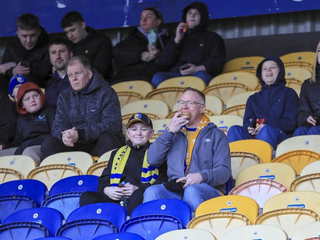 Mansfield Town fans ahead of the win over Barnsley. All pics: Chris and Jeanette Holloway.