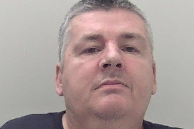 John Penhaligon (49) robbed two Betfred shops, armed with a knife, and stole a mobile phone, £230 in cash and a pair of blue Adidas trainers from a friend’s home where he was staying. Penhaligon went on to admit two counts of robbery, two of possession of a knife in a public place, and one of theft. He was jailed for five years.