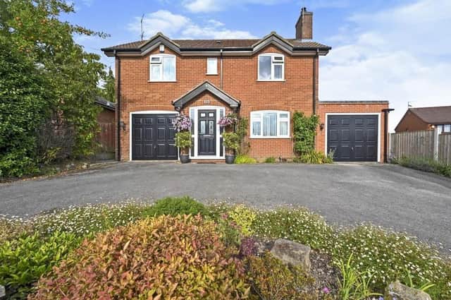 Imposing and impressive is this three-bedroom detached house on Crescent Road, Selston, which is on the market for £350,000 with Alfreton estate agents Hall and Benson.