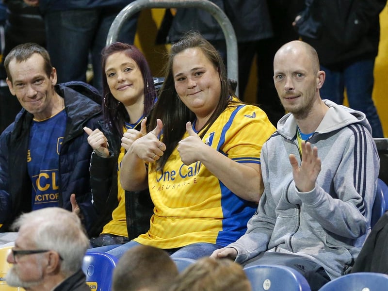 Mansfield Town fans enjoy the EFL Trophy win over Doncaster Rovers.