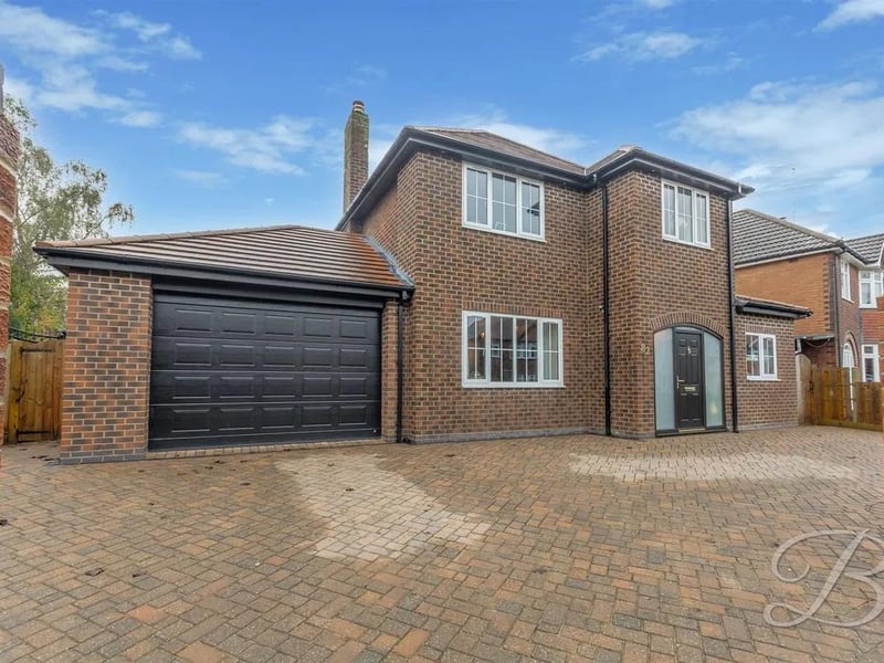 To the front of the property, a generous and private block-paved driveway provides off-road parking, while the attached garage has been transformed into a home gym.