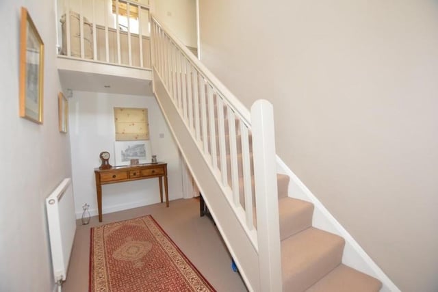 The entrance hall houses the staircase that leads to the first floor of the £950,000 Southwell property.
