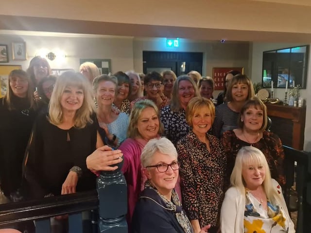 The Class of '78 from Queen Elizabeth's Girls' School enjoy a catch up