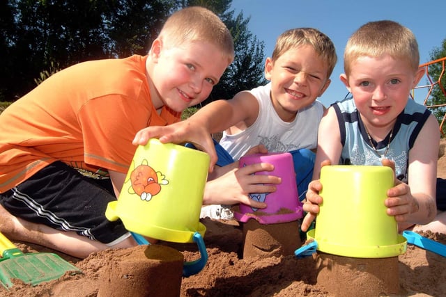 Youngsters enjoyed a fun day in Yeoman Park, Mansfield Woodhouse, in 2007, organised by Home Start, a charity which supports parents and families. Pictured (left to right) are: Adam Lane, aged 11 at the time, Cai Savoury, then seven, James Lane, who was eight when the picture was taken.