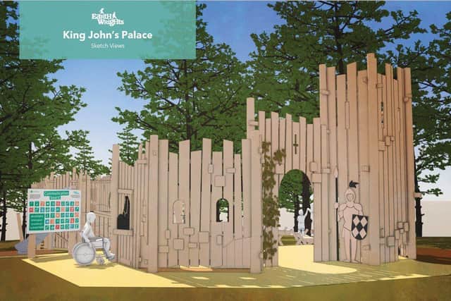 King John's Palace play feature at Sherwood Pines