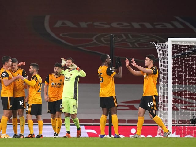 Arsenal's shot total: 13. Arsenal's xG: 1.65. Wolves' shot total: 11. Wolves' xG: 2.27.