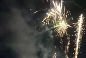 Fireworks have been let off in Shirebrook in tribute to two young men who died in a crash on the M1.