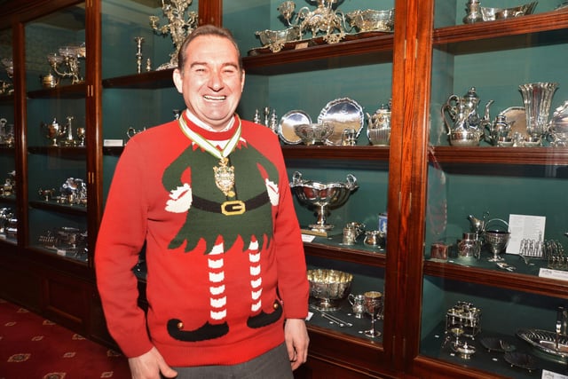 Master Cutler David Grey showed off his Christmas jumper in 2014