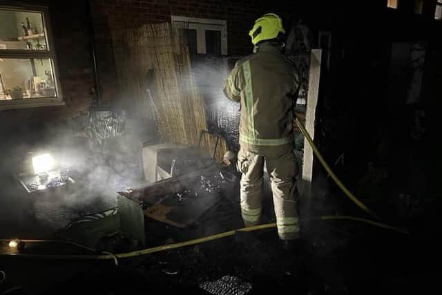 Firefighters from Hucknall and Ashfield tackled the blaze. Photo: Nottinghamshire Fire Service