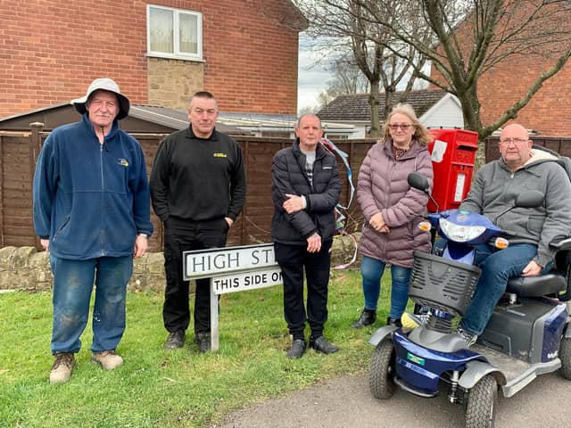 Brinsley residents Andy Eyre, Andy Meakin, Brian Enever, Anne Bird and Chris Bird.