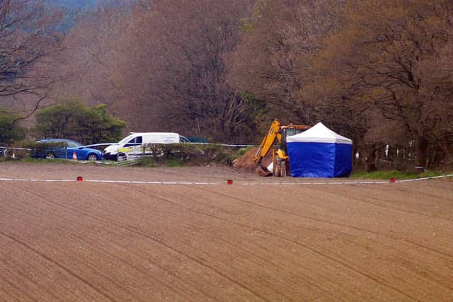 The site where human remains were found, Ashfield.