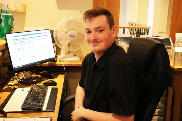 Kieran Sime enjoyed his time on reception so much that he worked a double shift on his first day