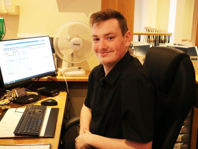 Kieran Sime enjoyed his time on reception so much that he worked a double shift on his first day