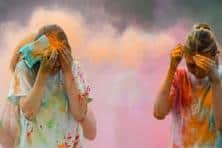 More students having fun at the Colour Run