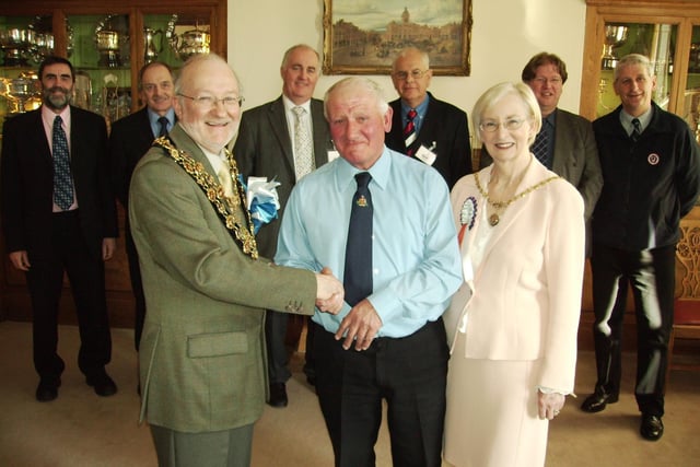 Chesterfield supporter Jeff Hall, the winner of The Football League's inaugural 'Fan of the Year' award, was treated to a civic reception at Chesterfield's Town Hall in April 2006.