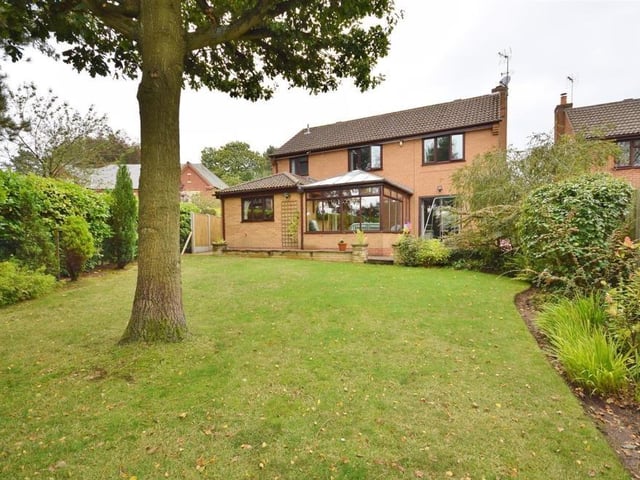 And as we say farewell to the Dover Beck Close home, here is a view from the rear. The garden also features a useful timber shed, while there is a double garage at the front.