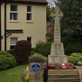 Plans have been submitted for metal hand rails at Edwinstowe War Memorial. Photo: Google
