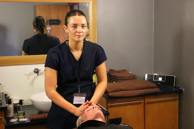 Isobel Stones was able to learn how staff in the spa perform their facial treatments