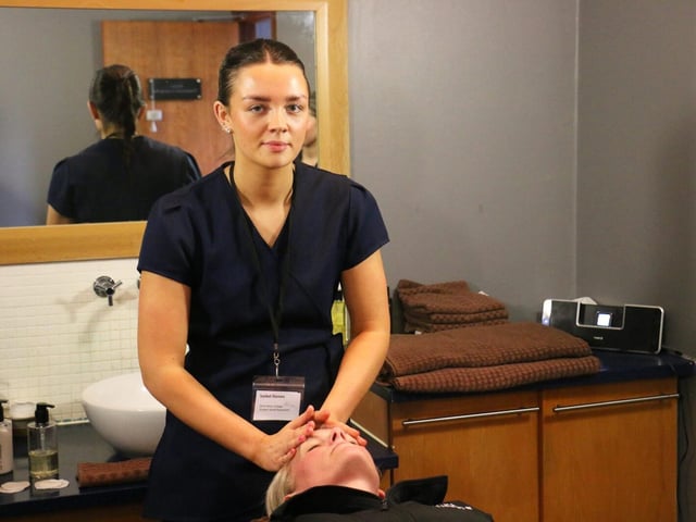 Isobel Stones was able to learn how staff in the spa perform their facial treatments