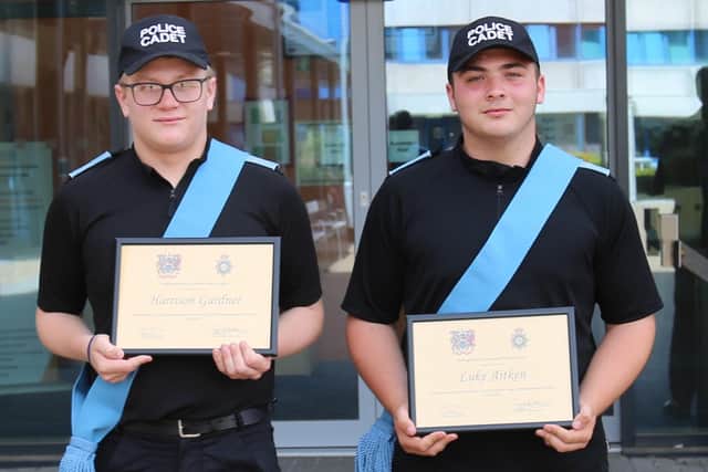 Harrison Gardner (left) and Luke Aitken have been selected to serve as the High Sheriff’s Cadets