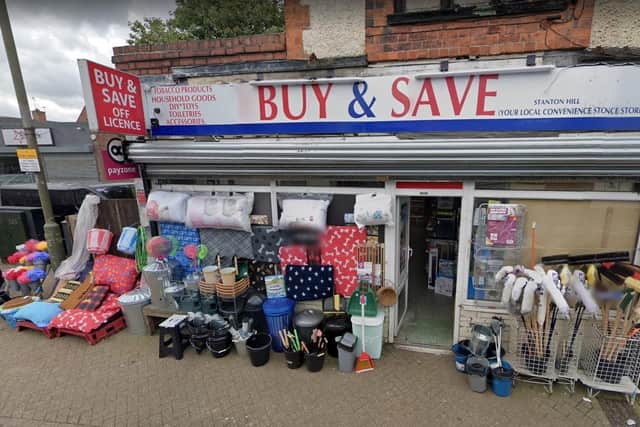 Buy & Save, High Street, Stanton Hill.