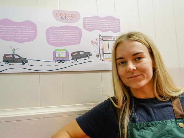 Introducing the business. Amy Henshaw first opened the business 18 months ago, serving crepes and coffee from a van. She now has a permanent home for her business in Handley Arcade.