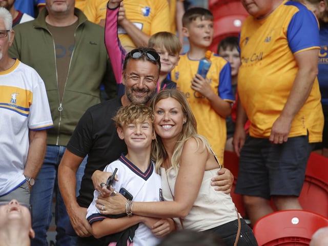 Stags fans at Doncaster Rovers FC's Eco-Power Stadium.