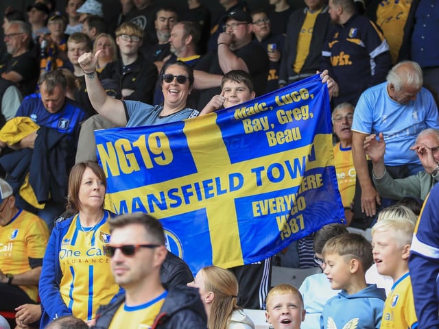 Nathan Moriah-Welsh scored eight minutes from time to rescue a point for Mansfield Town.