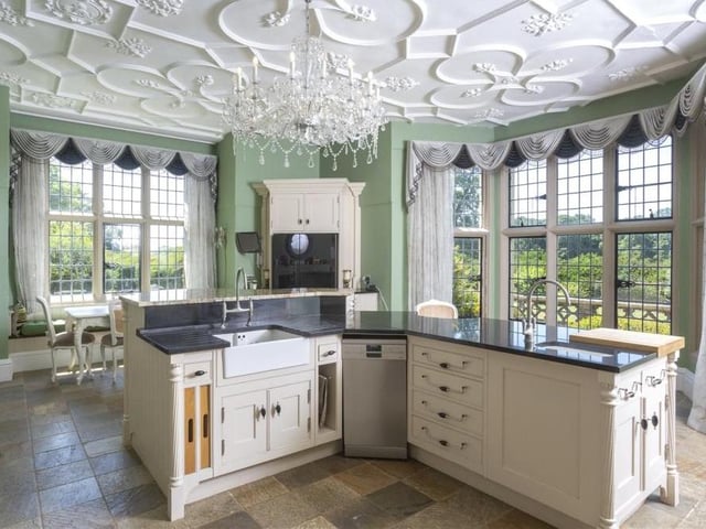 In all five of our dream homes, rooms have been adapted to make way for the most modern of kitchens. Here is a good example at Cell Park of where old meets new.