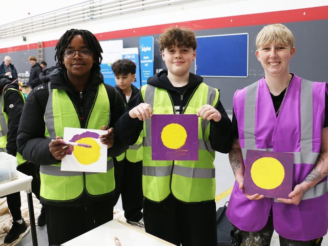 Contrast paintwork by Nehemiah Sheaspy and Toby Lindie coached by student Chloe Coxon