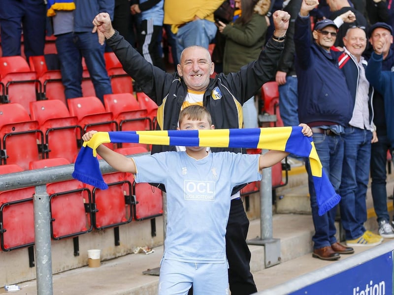 Stags fans ahead of kick-off at Gresty Road.
