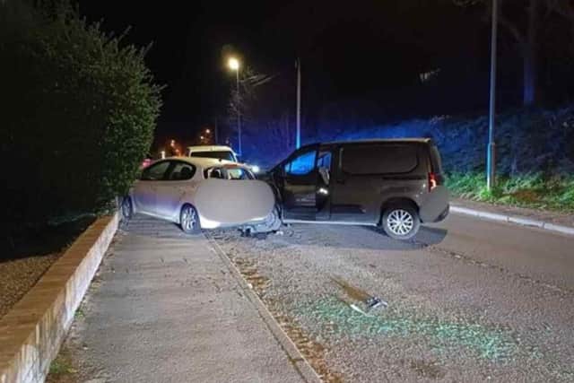 A suspected drink-driver was arrested following a collision in Southwell. Photo: Nottinghamshire Police