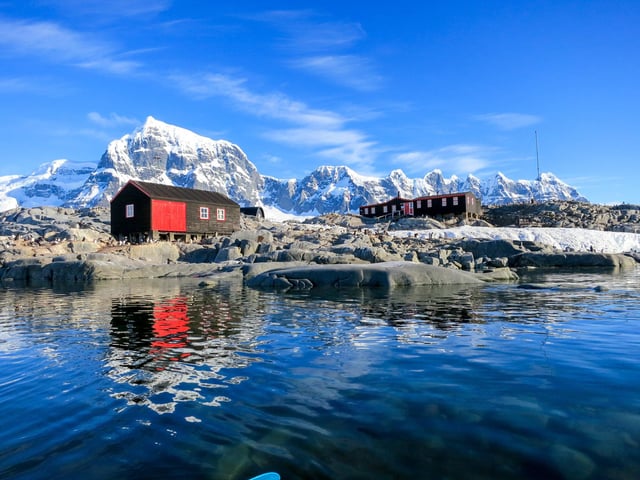 One reader said they would love to spend Christmas on an island in the middle of nowhere with a 'good book or two'. Pictured: Port Lockroy, Antarctica, 2014.