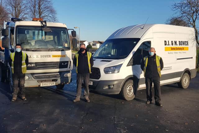 Dave with the team at  DJ & M Bower Tarmac Surfacing Ltd.