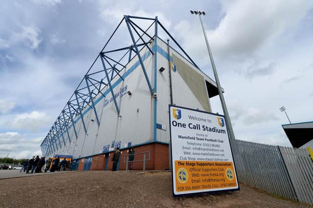 A view outside of the One Call Stadium, home of Mansfield Town FC.  (Photo by Tony Marshall/Getty Images)