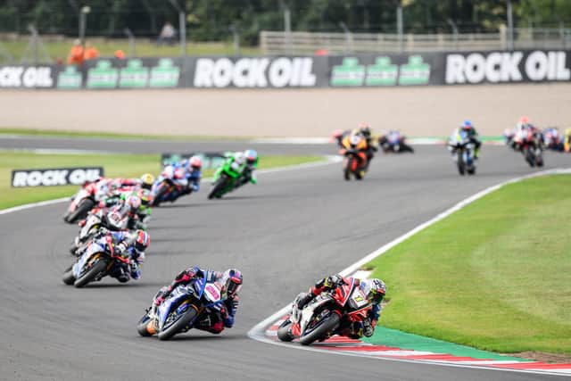 Kyle Ryde in race action at Donington Park. Photo by Michael Hallam.