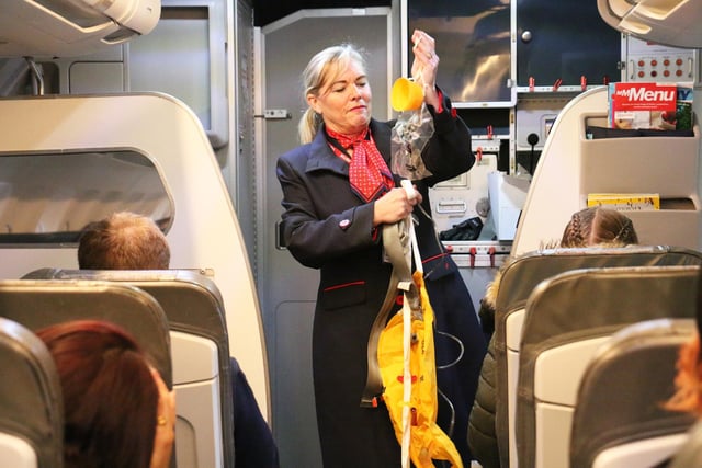 Maria Gunning, who has worked in the airline industry for over 25 years, spoke to students about how to professionally utilise their hospitality skills whilst on-board a flight. She performed the standard airline safety demo, together with how to cater for passengers on-board, attending to food and drinks requests.