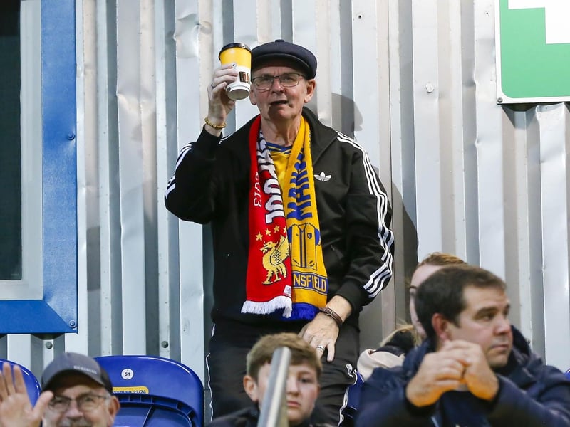 Mansfield Town fans enjoy the EFL Trophy win over Doncaster Rovers.