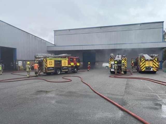Dozens of firefighters took part in the exercise.