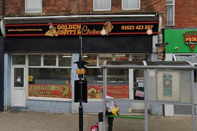 Golden Chippy And Chicken at 45e Leeming Street, Mansfield,  was given a one-out-of-five score after assessment on February 8, the Food Standards Agency's website shows.