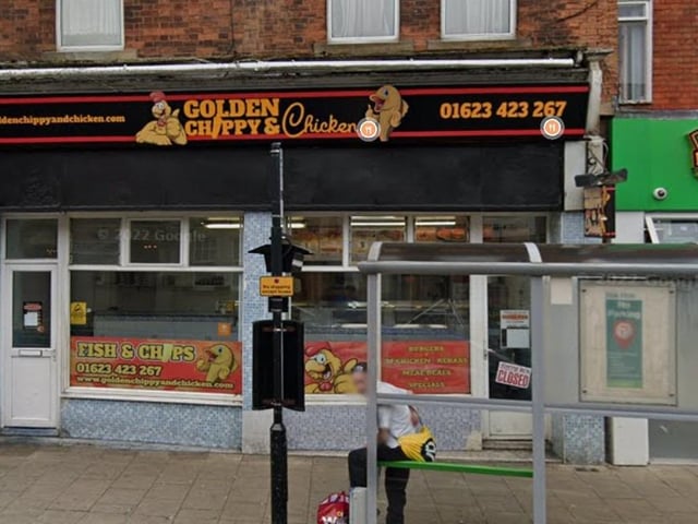 Golden Chippy And Chicken at 45e Leeming Street, Mansfield,  was given a one-out-of-five score after assessment on February 8, the Food Standards Agency's website shows.
