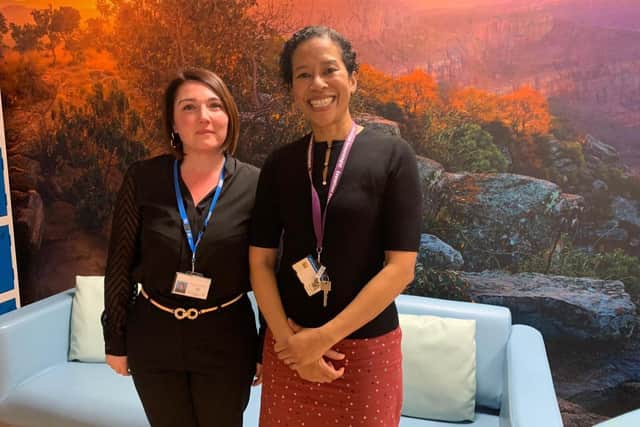 Jenni Twinn (left) and Dr Lleona Lee are thrilled the new unit should be open at the end of the year. Photo: Other