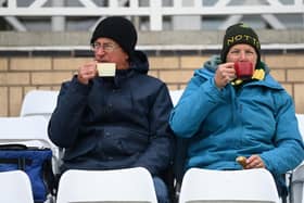 The fans watch the LV= Insurance County Championship match between Nottinghamshire and Worcestershire at Trent Bridge.