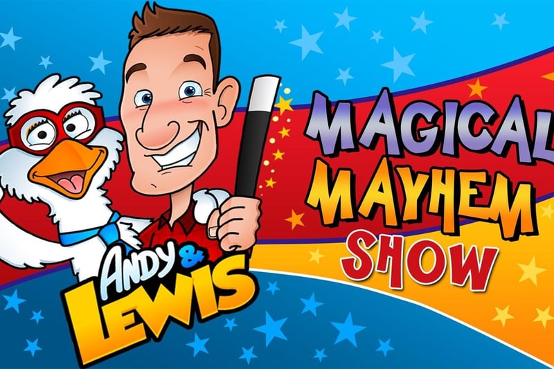 Half-term fun is guaranteed at Worksop's Acorn Theatre tomorrow (11 am and 2 pm) when one of the UK's top children's entertainment acts, Andy and Lewis, present the 'Magical Mayhem Show'. The famous, wacky double act promise a terrific show, packed with magic, balloon-modelling and laughter, for youngsters aged two to ten. Expect lots of audience participation too.